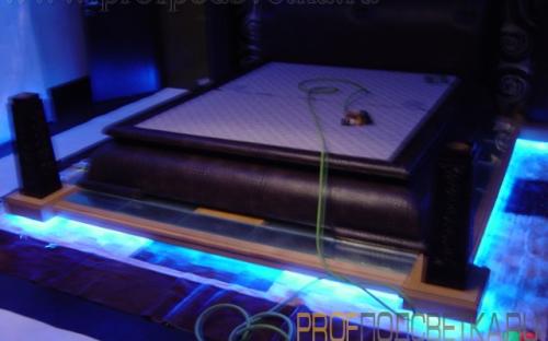подсветка кровати светодиодами меняющими цвет с пульта RGB