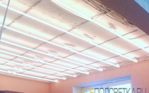 подсветка подвесного потолка армстронг